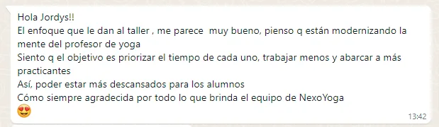 Testimonio Mentoria Nexoyoga